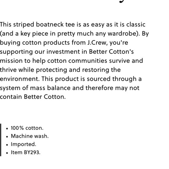 J.Crew Classic Mariner Boatneck Tee * Ivory & Navy* Small - Picture 6 of 6